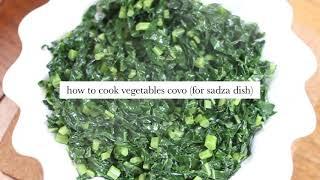 How to cook green covo vegetables (for Sadza dish) | Zim Food Network