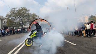 Bike Stunts at Ballari Utsav 2023 .