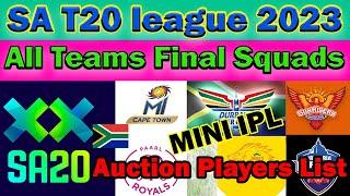 SA20 2023 All Teams Final SquadsSA20 Auction Players⭐Mini IPL All Teams Squads⭐South Africa