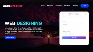 Responsive Website Using HTML, CSS and JavaScript | Website Design With HTML, CSS