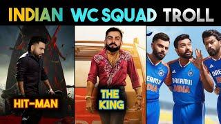 INDIA T20WC 2024 SQUAD TROLLS  | KOHLI HITMAN HARDIK SAMSON PANT | CRICKET TROLLS TELUGU