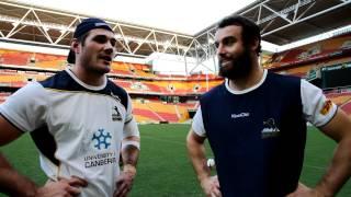 Brumbies Scott Fardy and Ben Mowen ahead of the Reds clash.