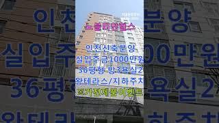 인천신축빌라 노블리안힐스 실입주금1000만원 36평형 방3욕실2 왕테라스 지하주차장 #shorts