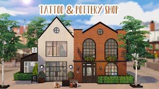 Tattoo & Pottery Shop w/Upstairs Apartment ...(Sims 4 Speed Build)