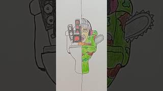 DRAWING SKIBIDI TOILET & TITAN SPEAKERMAN COLORING #SKIBIDITOILET #DRAW #COLOR #SHORTS !