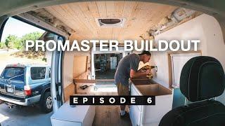 Installing OUTLETS, Wall Paneling and Cabinets | VAN LIFE BUILD Ep. 6