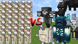 how many iron golems to beat every minecraft boss