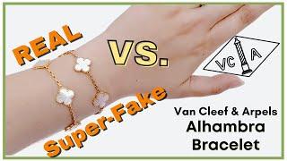 [REAL vs. FAKE] VCA Vintage Alhambra Bracelet - Comparing SUPER-FAKE to Genuine | My First Luxury