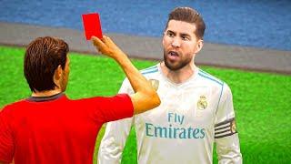 PRENDRE un CARTON ROUGE Avec SERGIO RAMOS Dans TOUS les FIFA ! ( Il tacle même Ronaldo )