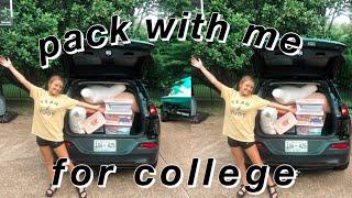 pack with me for my freshman year of college 2020 ll i changed schools a week before move in...