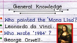 General Knowledge I General Knowledge Questions And Answers | Study Koro |