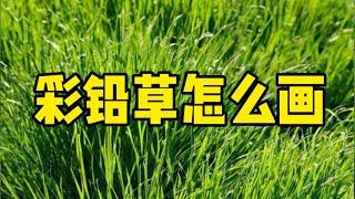 彩铅草怎么画？彩铅教程