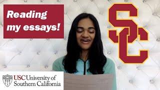 READING MY ACCEPTED USC ESSAYS!