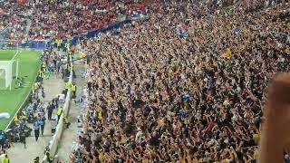 Scotland fans sing 'Scotland's On Fire' before Euro 2024 fixture vs Hungary in Stuttgart (23.6.24).