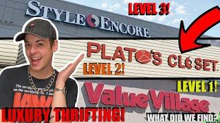 Thrifting For Luxury Goodies? The 3 Different Levels To Thrifting! *Luxury Thrift With Me*