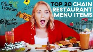 Best Chain Restaurant Menu Items Of All Time | Julia Tries Everything