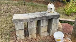 Low Cost, Easy to Make, Weather Resistant, Concrete Block Workbench for Indoor or Outdoor Use