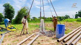 Perfect Borewell Drill for Clean Water | Water Well Hand Rigging | Simple Borehole Drilling Process