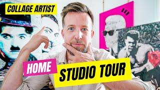 Tour of My Home Studio - Collage artist