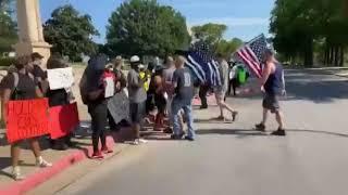 Blue Lives Matter Rally Pushes Through Black Live Matters Counter Protest