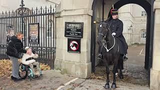 Kings guard moves his horse closer for disabled girls' picture #kingstroop