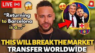 OFFICIAL NEYMAR BREAKS THE TRANSFER MARKET WORLDWIDE! IT SURPRISED EVERYONE! BARCELONA NEWS TODAY!