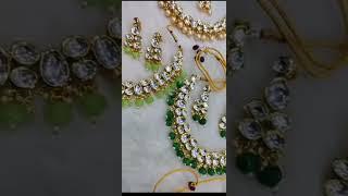 High Quality Wedding Jewellery/Kundan Necklace Set #kundanjewellery #necklace #jewellery #online