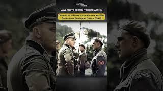 WW2 Photo Brought to Life: German General Surrenders to Canadian Soldiers in Boulogne France