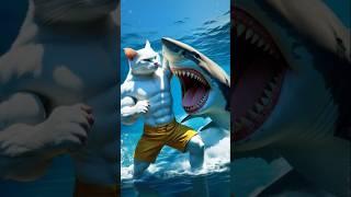 Daddy Battles Shark to Rescue a Kitten
