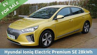 SOLD: Quick preview of a Hyundai Ioniq Electric Premium SE for sale in blazing yellow metallic