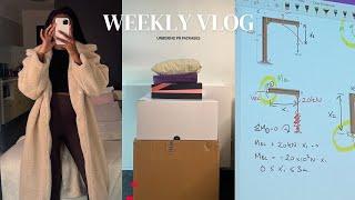 VLOG|A BUSY WEEK IN THE LIFE OF A THIRD YEAR ENGINEERING STUDENT|PR PACKAGES +SOLO DATE *study tips*