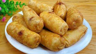 Even Tastier Than Youtiao! Yam and Meat Rolls, Easy to Make, Lasts a Month ! 簡易食譜系列 家常菜系列 冷凍保存系列