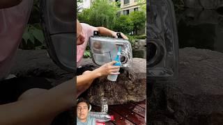 Headlight cleaning with acrylic vapor #mechanics #cars #workshop