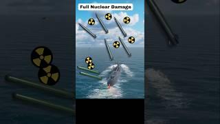 USS Ohio Damage with Full DF-12 Nuclear Missile & Mark-45 ASTOR | Modern Warships #shorts