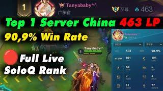 Wild Rift China Top 1 server 463 LP soloQ rank - 91% Win Rate | Full Live Sovereign rank