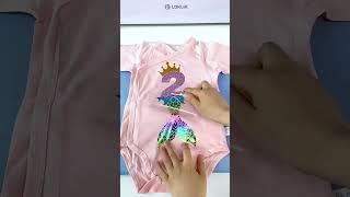 반짝 반짝 아기옷 만들기, 쉽고 예쁘게 미니 열 프레스로! #록릭 #loklik #diy #shorts #열전사 #열프레스 #아기옷꾸미기 #이스프리