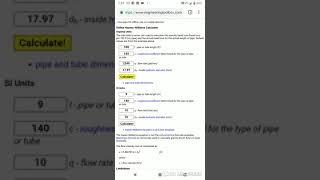 How to calculate friction loss in an 18in PVC pipe using an online friction loss tool