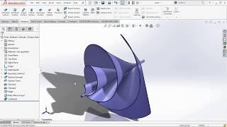 How to model Archimedes Spiral Wind Turbine in Solidworks