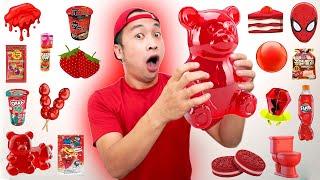 MAKAN  SERBA MERAH | Mukbang Red Food | One Color Food | Chocolate Dessert | #Sponsored