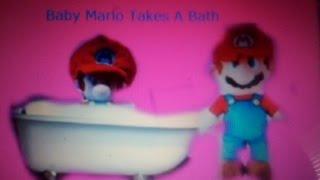 Baby Mario Takes A Bath