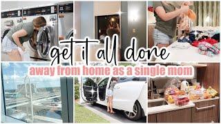 *hotel* GET IT ALL DONE away from home as a single mom // day in the life vlog