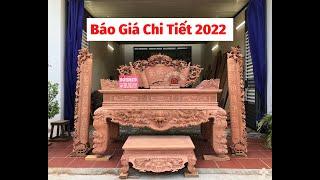 Báo giá chi tiết bàn thờ gia tiên đẹp 2022 | bàn thờ đẹp gỗ hương đá | Đồ Gỗ Thành Quyên