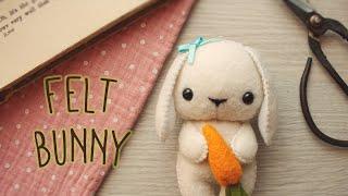 Felt Easter Bunny with Carrot toy  (felt crafts)  