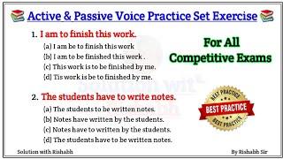 Active and Passive voice Practice set | Active and Passive voice exercise | Active and Passive voice