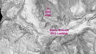 Debris Avalanche, June 16, 2023, Brienz-Brinzauls, Canton Graubünden, Switzerland,  v.4