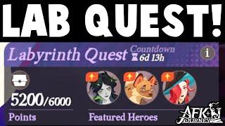 Can We Get 6000 Quest Points In ONE LABYRINTH Run!? Lab Quest Rewards! AFK Journey