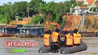 TIN MỚI Sáng Ngày 3/10/2024 : Nước Lũ Lên Cao - Cầu Phao Phong Châu Tạm Dừng Hoạt Động