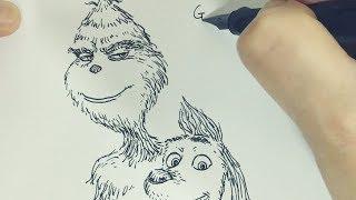 그린치 그리기 /만년필 그림/ Drawing Grinch