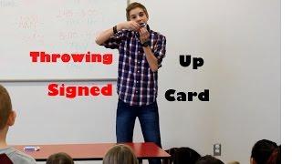 THROWING UP SIGNED CARD! *Live Performance*