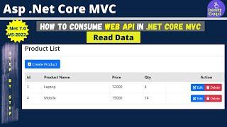 How To Consume WEB API in ASP.NET Core MVC | ASP.NET Web API | Read Data